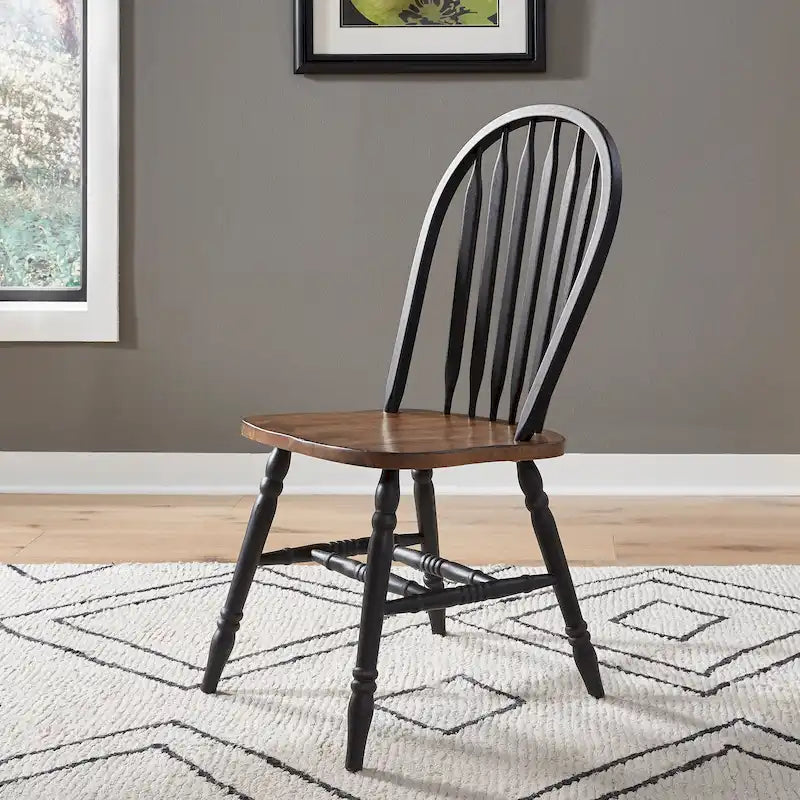 Ensemble de 3 tables à piédestal Carolina Crossing en miel antique et noir