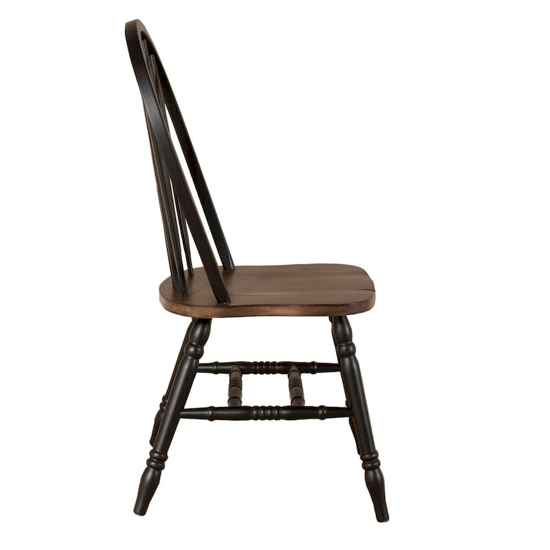 Ensemble de 3 tables à piédestal Carolina Crossing en miel antique et noir
