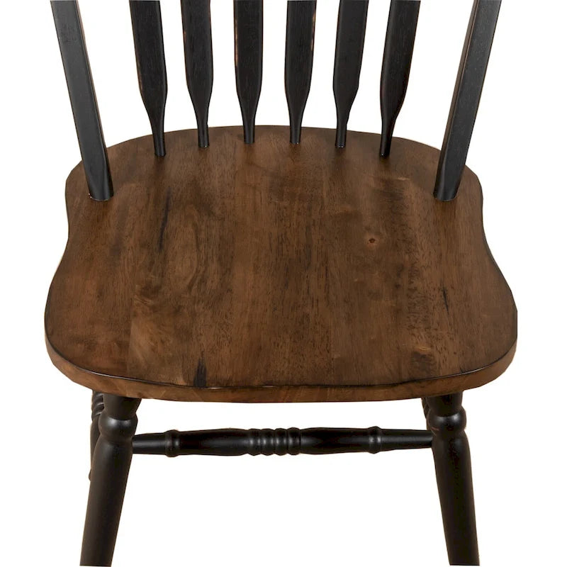 Ensemble de 3 tables à piédestal Carolina Crossing en miel antique et noir