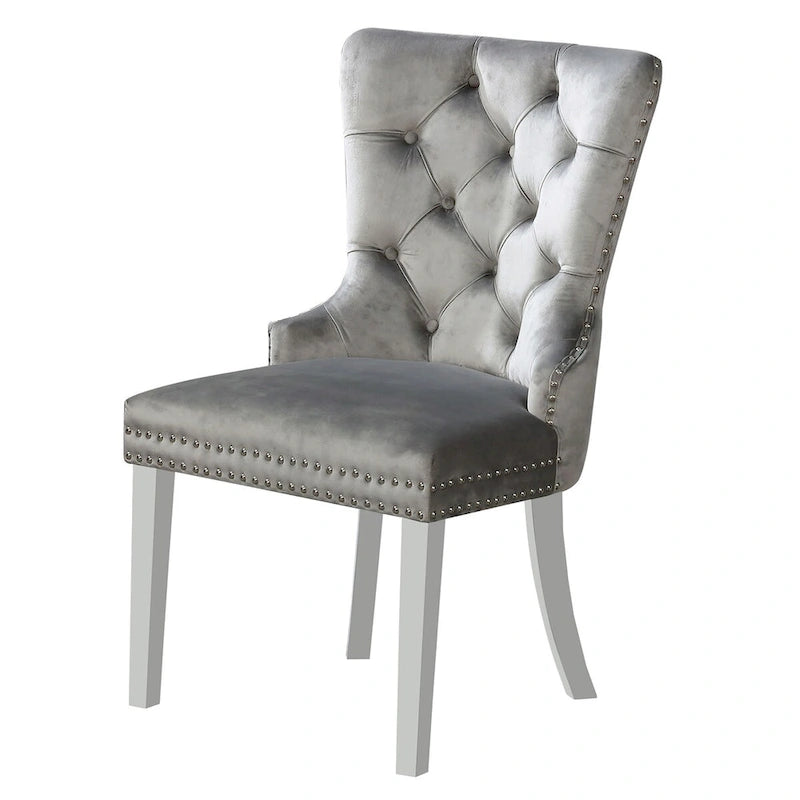 Ensemble de salle à manger 5 pièces Lemm en métal gris contemporain par Furniture of America