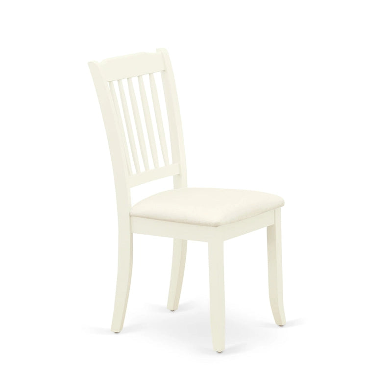 Ensemble de salle à manger East West Furniture comprenant une table de salle à manger et des chaises de cuisine en tissu de lin (Options de finition et de pièces)