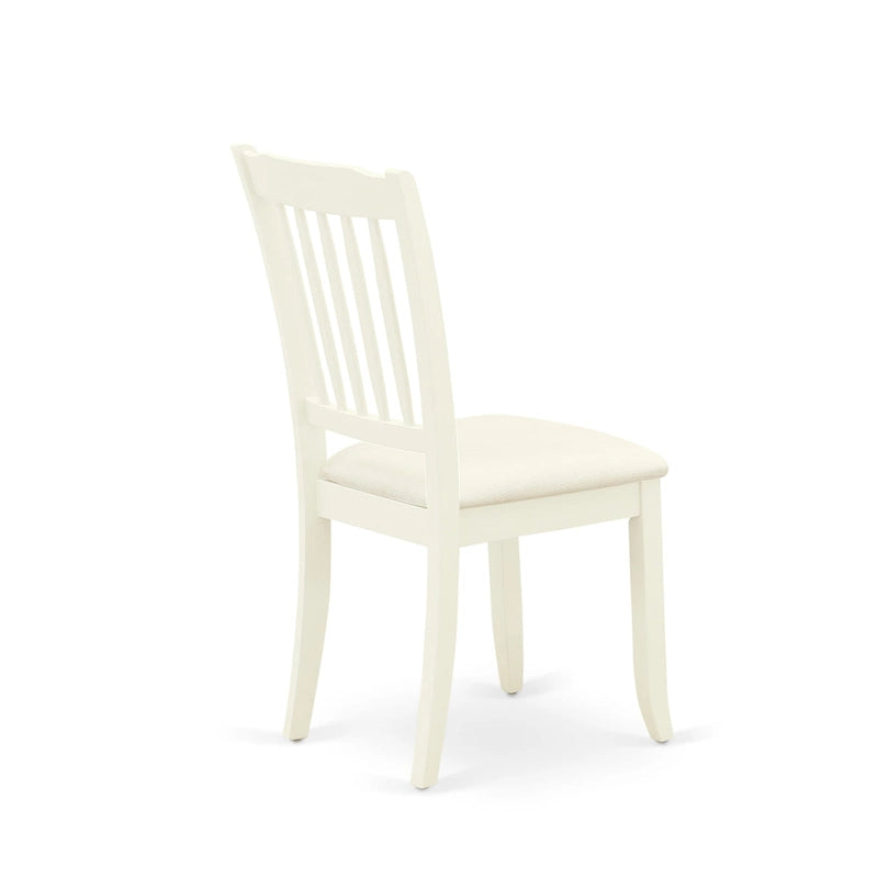 Ensemble de salle à manger East West Furniture comprenant une table de salle à manger et des chaises de cuisine en tissu de lin (Options de finition et de pièces)