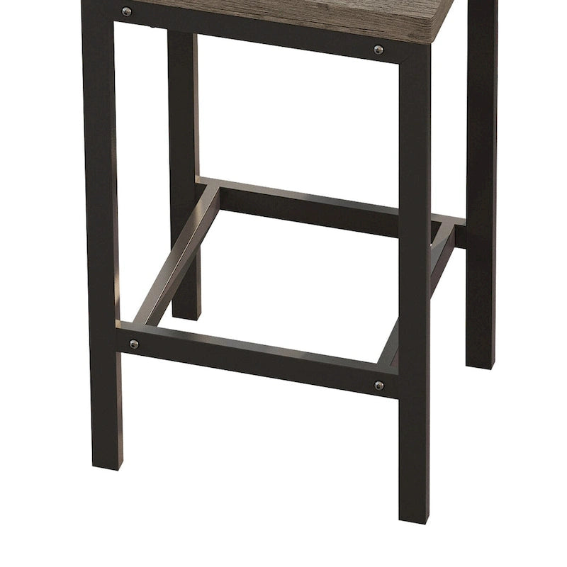 Table de salle à manger de conception moderne, table de pub, ensemble de longue table à manger avec 3 tabourets, assemblage facile