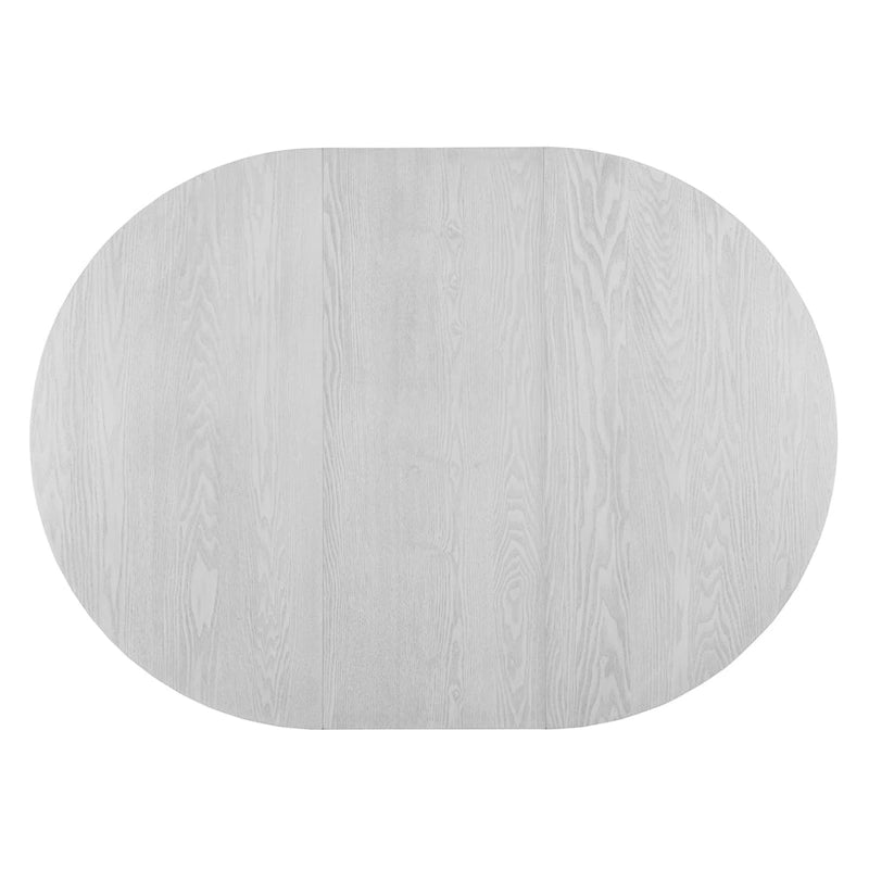 Ensemble de salle à manger extensible avec table ronde à tréteaux et 4 chaises de salle à manger