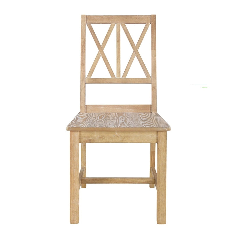 Ensemble de salle à manger extensible avec table ronde à tréteaux et 4 chaises de salle à manger