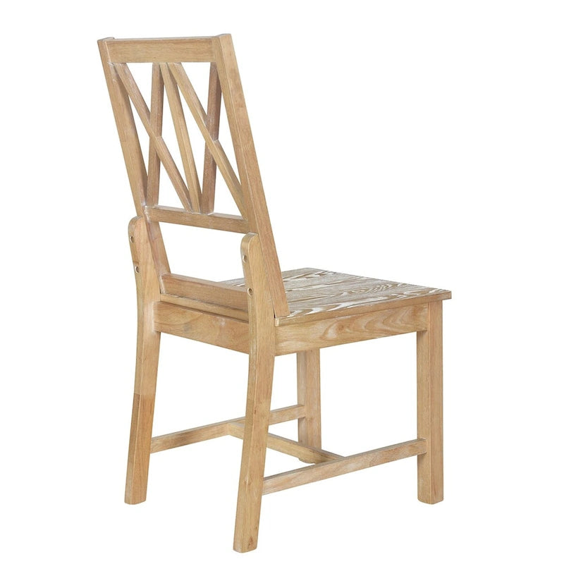 Ensemble de salle à manger extensible avec table ronde à tréteaux et 4 chaises de salle à manger