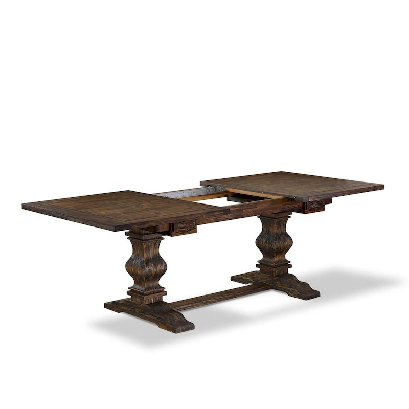 Ensemble de salle à manger East West Furniture composé d'une table rectangulaire en bois et de chaises de style Parson, Jacobean (Options de pièces)