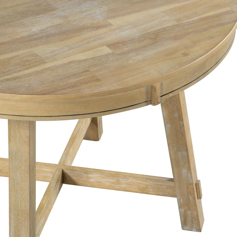 Ensemble de salle à manger 5 pièces avec table à manger ronde extensible et chaises