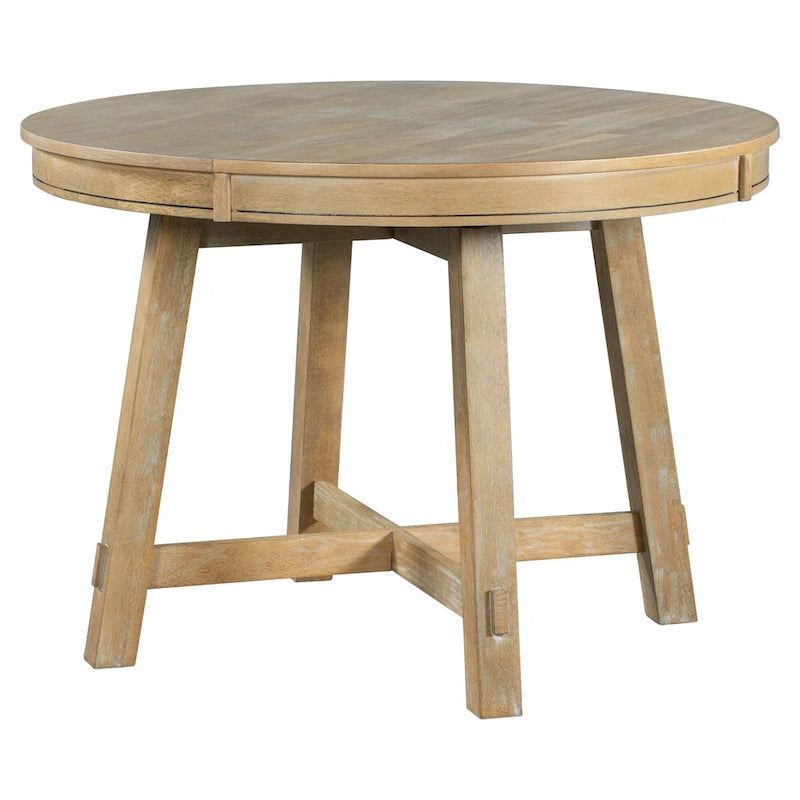 Ensemble de salle à manger 5 pièces avec table à manger ronde extensible et chaises