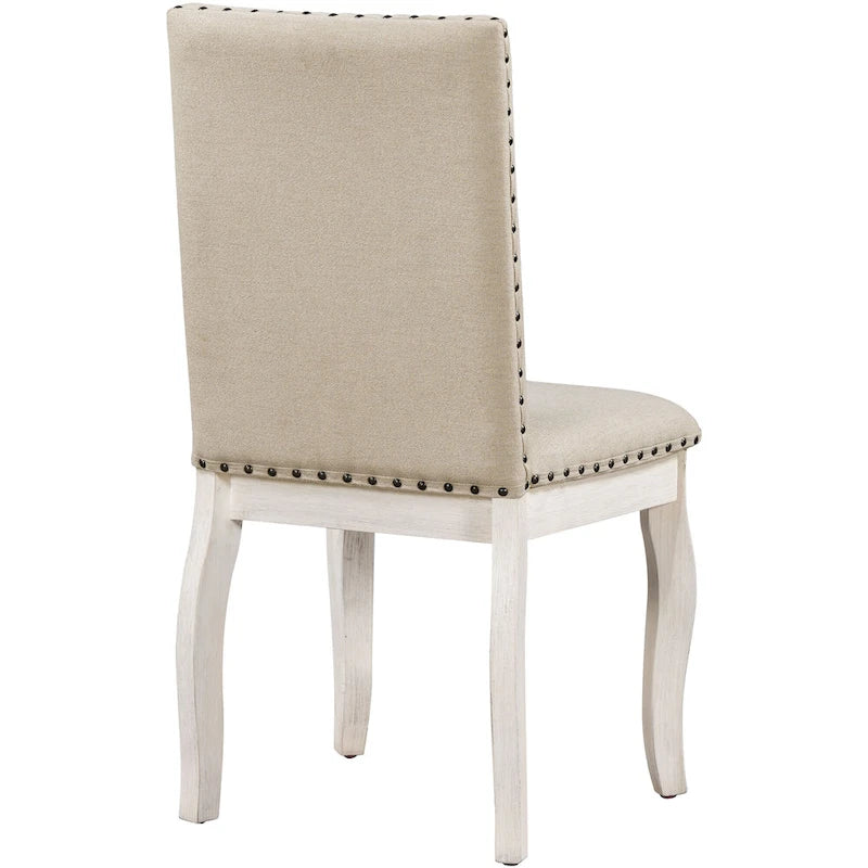 Ensemble de salle à manger 5 pièces avec table à manger ronde extensible et chaises