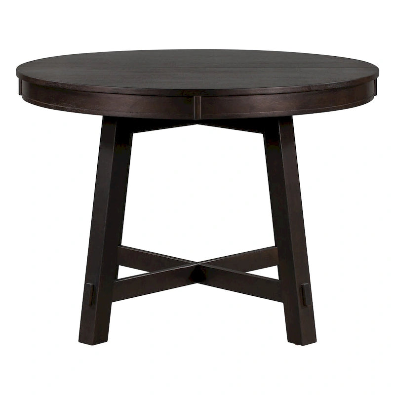 Ensemble de salle à manger 5 pièces avec table à manger ronde extensible et chaises