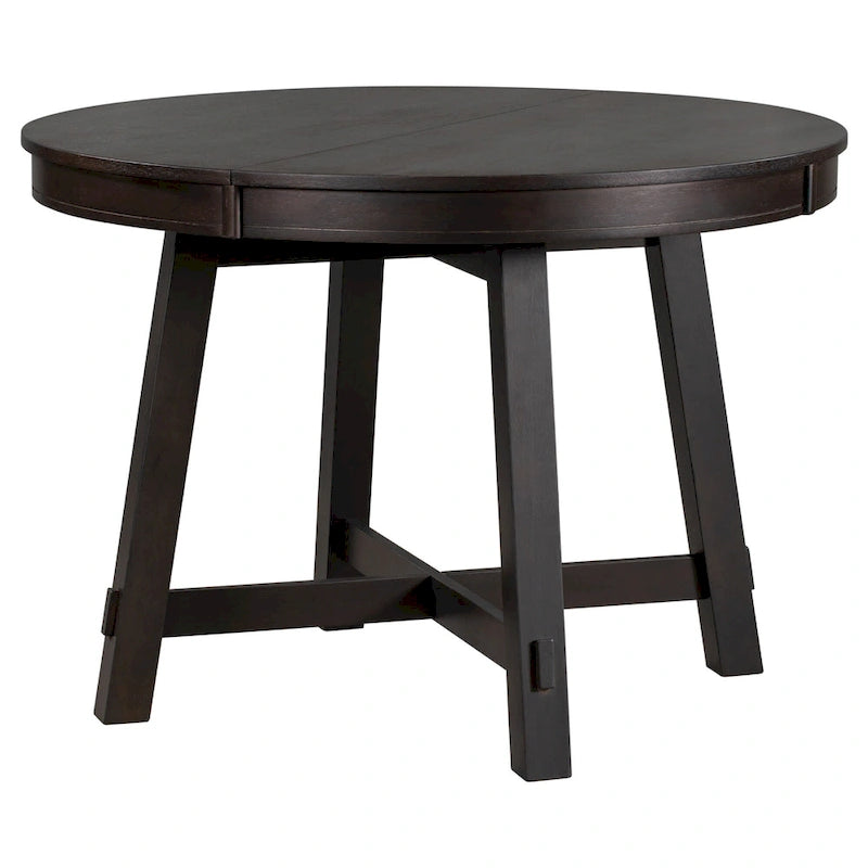 Ensemble de salle à manger 5 pièces avec table à manger ronde extensible et chaises