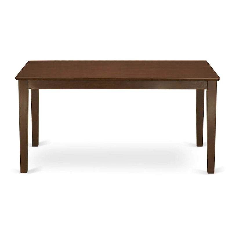 Ensemble de salle à manger East West Furniture - une table de salle à manger rectangulaire et des chaises de salle à manger en bois, acajou (options de pièces)