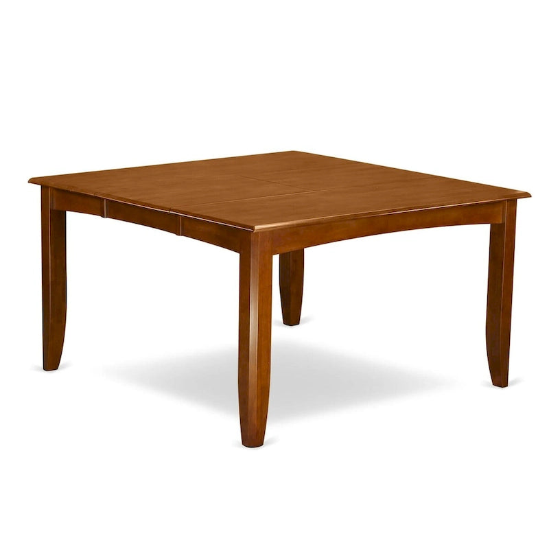 East West Furniture – Ensemble de salle à manger comprenant une table carrée avec rallonge papillon et des chaises de salle à manger (options de type de siège)