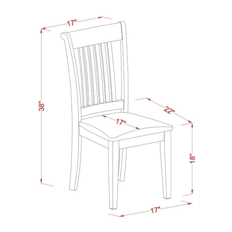 East West Furniture – Ensemble de salle à manger comprenant une table carrée avec rallonge papillon et des chaises de salle à manger (options de type de siège)