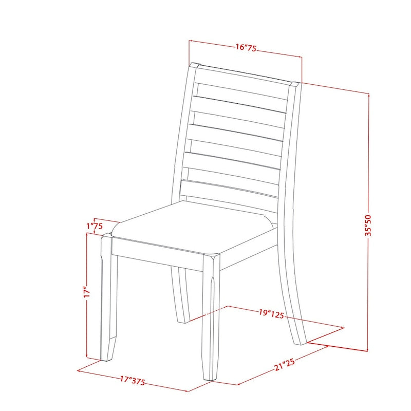 Ensemble de salle à manger East West Furniture – une table de cuisine et des chaises de salle à manger empilables – noir brossé (pièces et options d'assise)