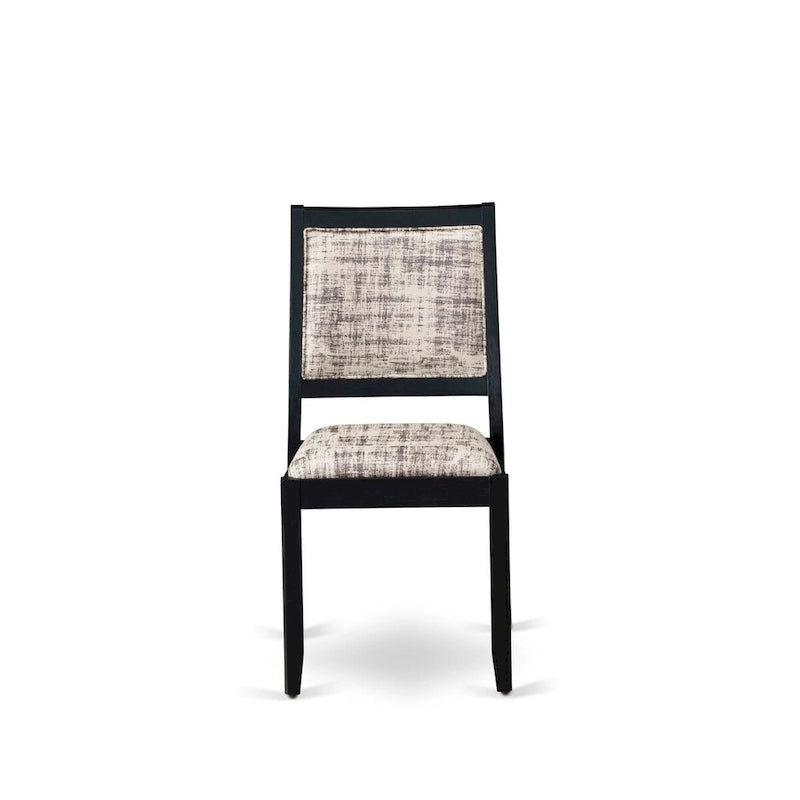 Ensemble de salle à manger East West Furniture – une table de cuisine et des chaises de salle à manger empilables – noir brossé (pièces et options d'assise)