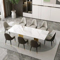 Ensemble de salle à manger de 9 pièces : table à manger extensible en pierre frittée de 240 cm avec 8 chaises