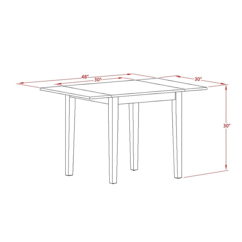 East West Furniture – Ensemble de salle à manger – Une table rectangulaire et des chaises en tissu de lin couleur café foncé, Acajou (Option de pièces)
