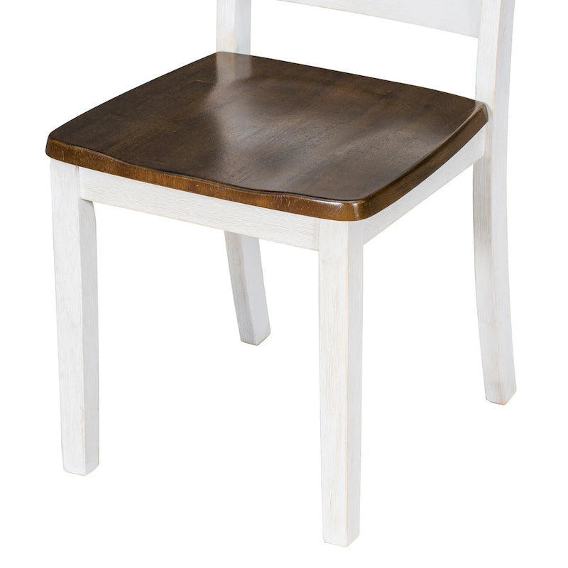 Ensemble de salle à manger rustique 6 pièces avec 4 chaises rembourrées et un banc