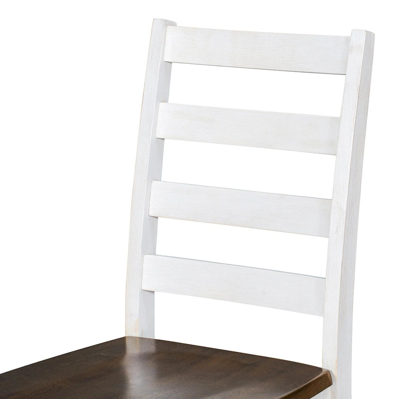Ensemble de salle à manger rustique 6 pièces avec 4 chaises rembourrées et un banc