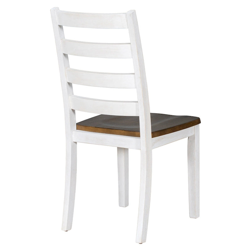 Ensemble de salle à manger rustique 6 pièces avec 4 chaises rembourrées et un banc