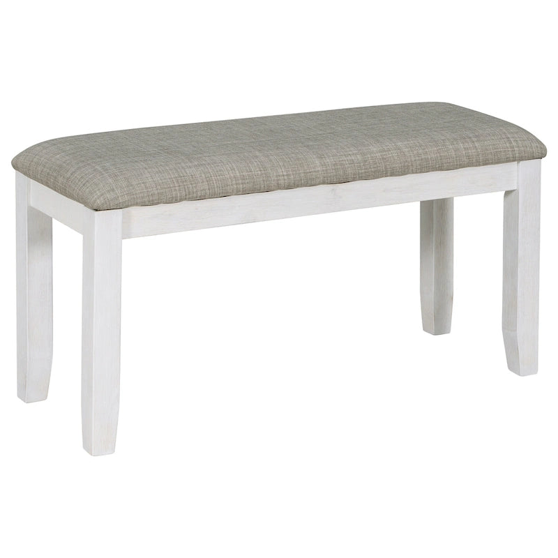 Ensemble de salle à manger rustique 6 pièces avec 4 chaises rembourrées et un banc