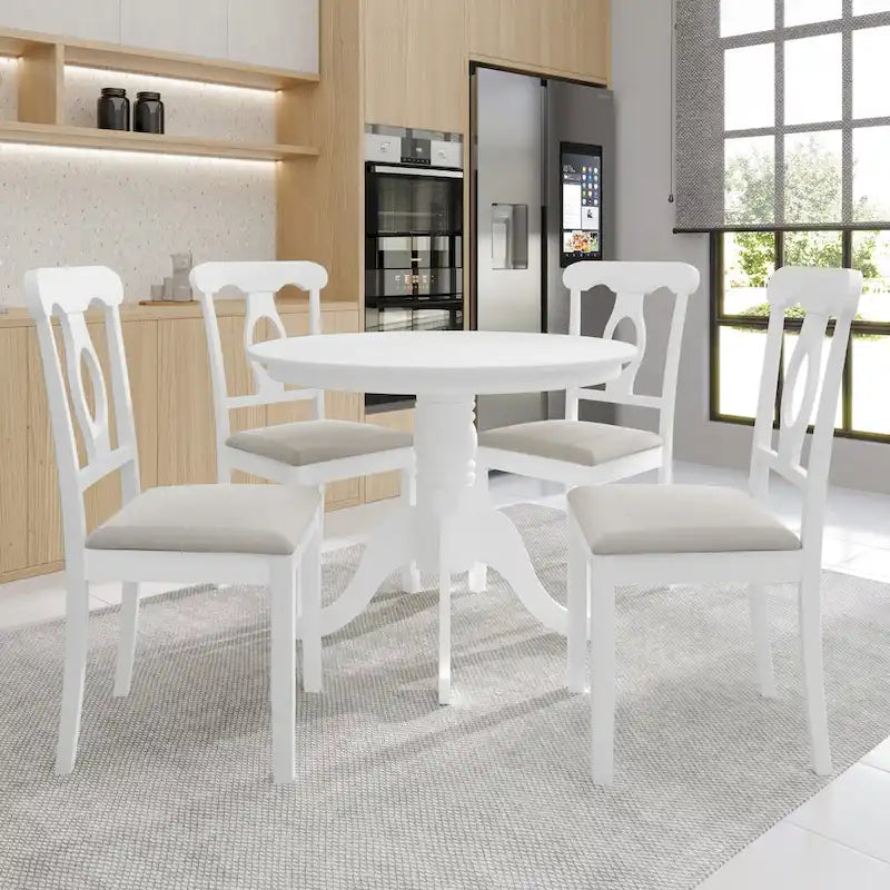 Ensemble de salle à manger en bois 5 pièces CraftPorch Mid-Century