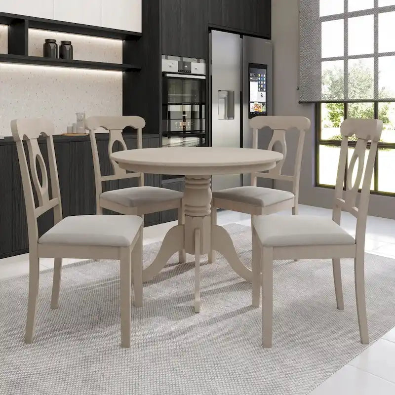 Ensemble de salle à manger en bois 5 pièces CraftPorch Mid-Century