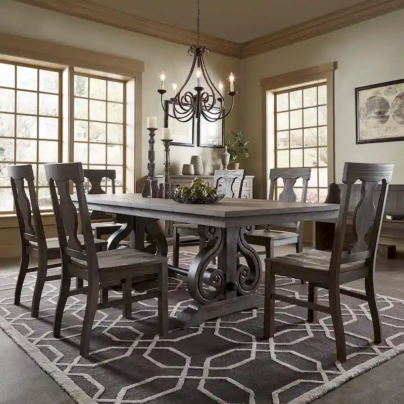 Table à manger extensible ou ensemble de salle à manger Rowyn Wood par iNSPIRE Q Artisan