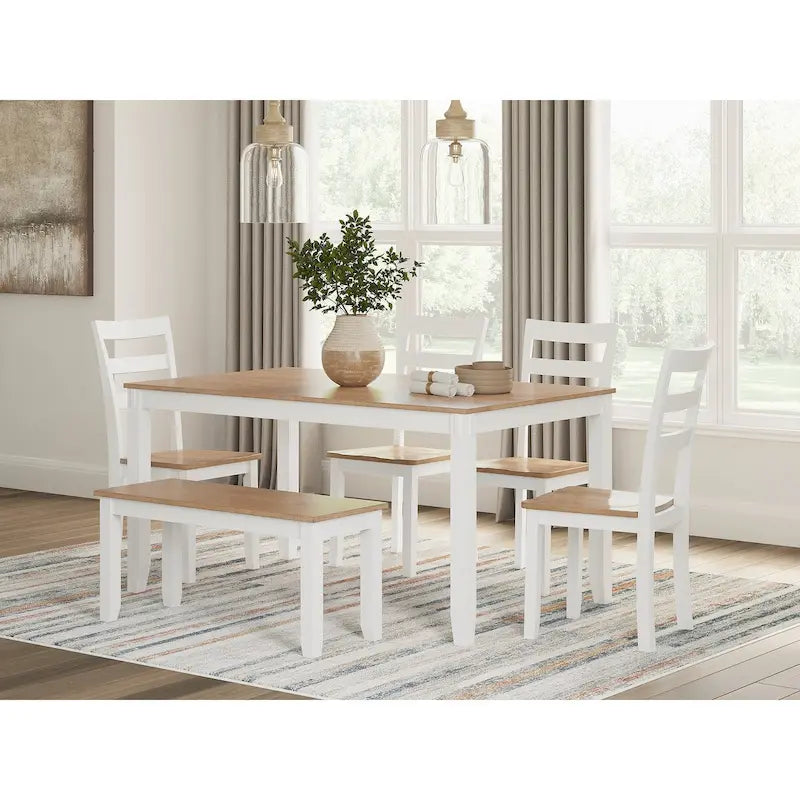 Ensemble de salle à manger Signature Design by Ashley Gesthaven avec table, 4 chaises et banc (6 pièces)