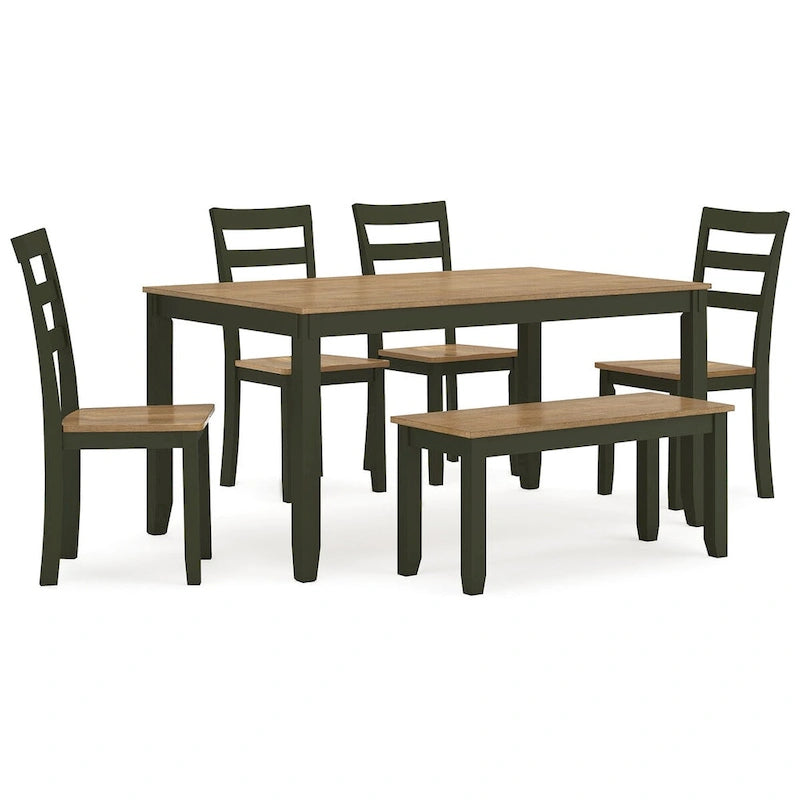 Ensemble de salle à manger Signature Design by Ashley Gesthaven avec table, 4 chaises et banc (6 pièces)