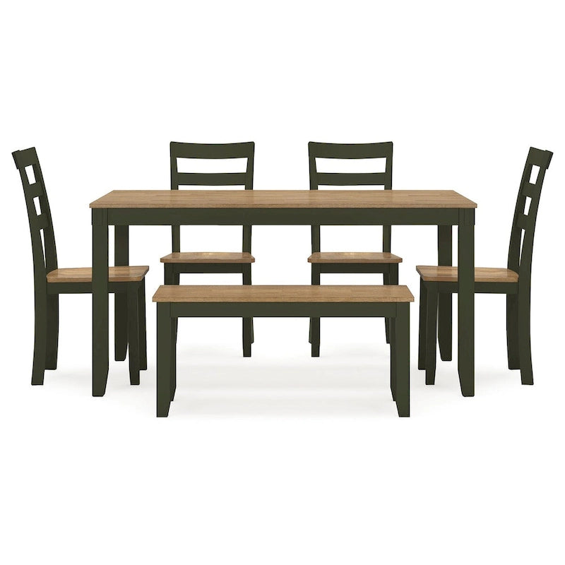 Ensemble de salle à manger Signature Design by Ashley Gesthaven avec table, 4 chaises et banc (6 pièces)