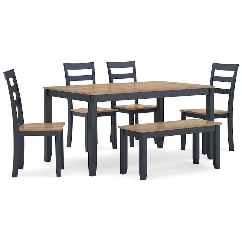 Ensemble de salle à manger Signature Design by Ashley Gesthaven avec table, 4 chaises et banc (6 pièces)