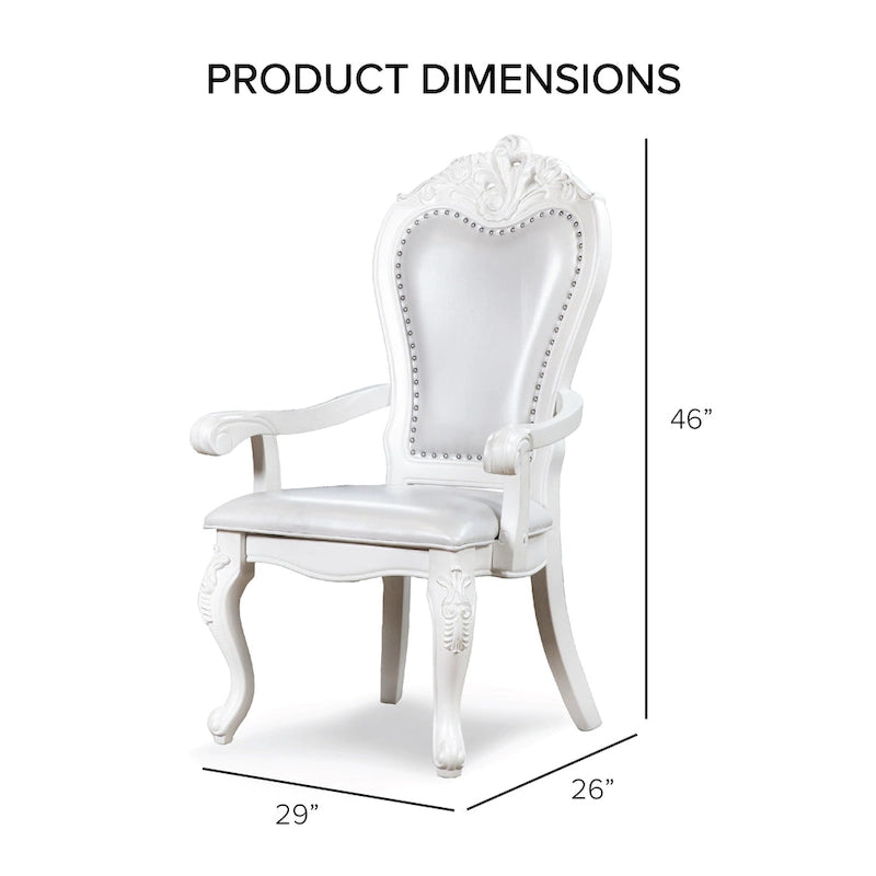 Ensemble de salle à manger extensible 9 pièces en bois massif traditionnel Eugene de Furniture of America