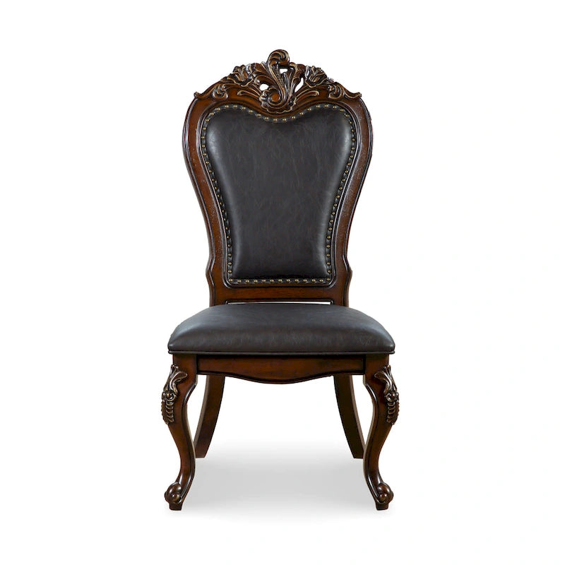 Ensemble de salle à manger extensible 9 pièces en bois massif traditionnel Eugene de Furniture of America