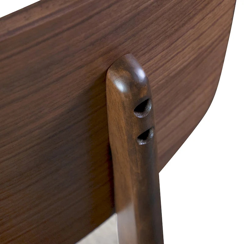Ensemble de salle à manger ovale 7 pièces Beau I de style noyer mid-century par Furniture of America