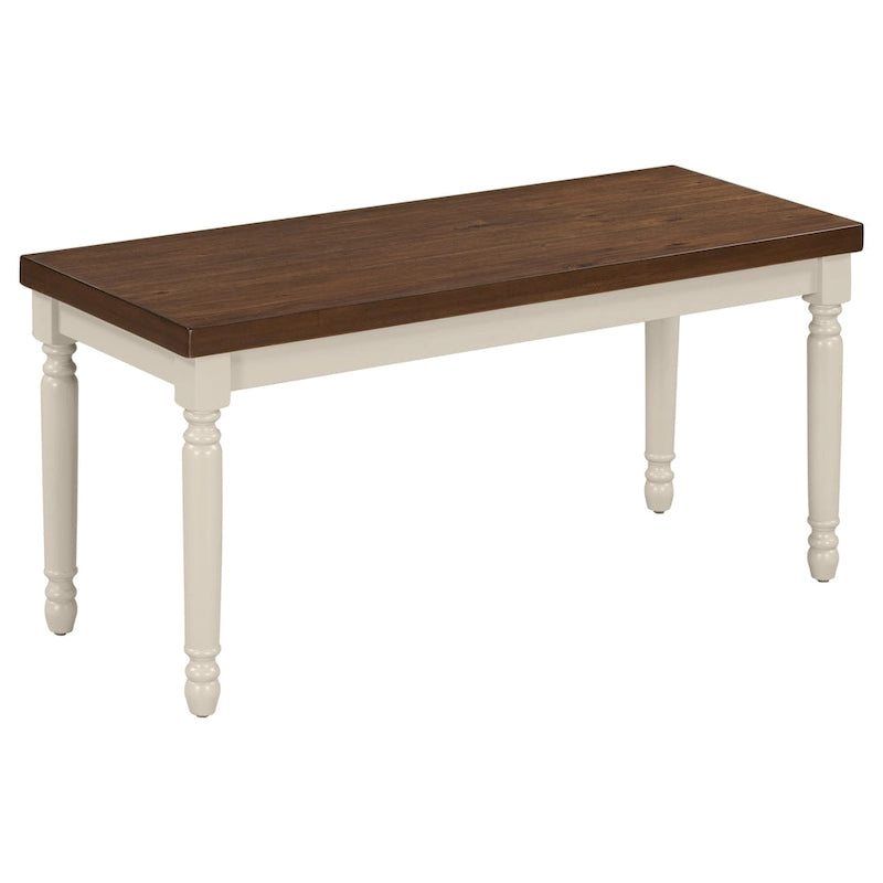 Ensemble de salle à manger classique 6 pièces Table en bois et 4 chaises avec banc pour cuisine et salle à manger