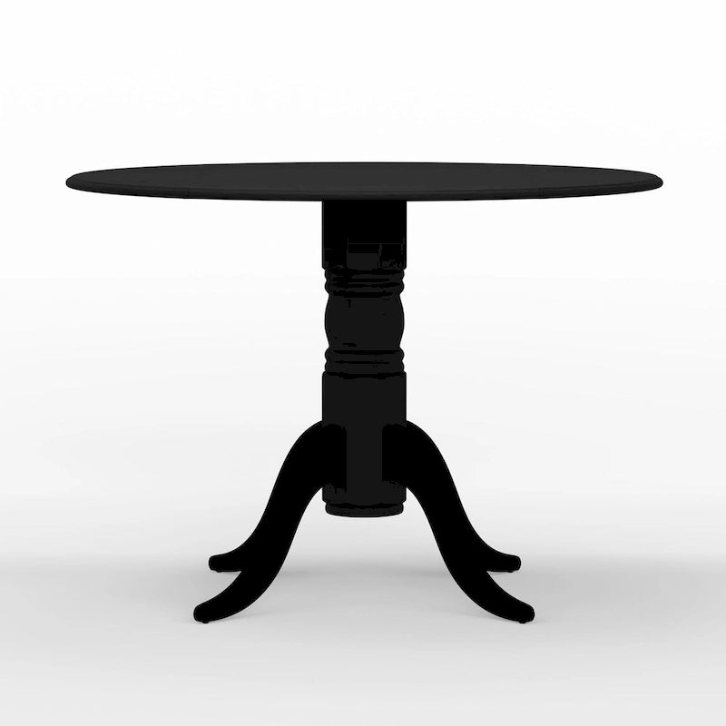 Ensemble de salle à manger 3 pièces, table ronde à abattants de 42 po et chaises à dossier croisé