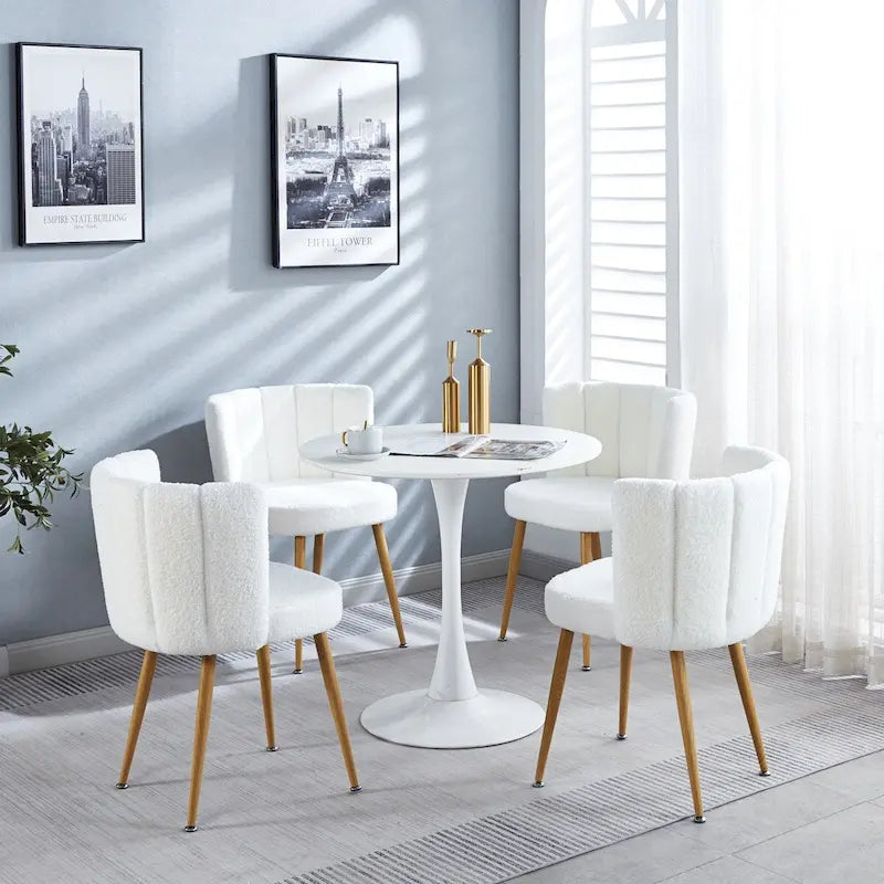 Ensemble table de salle à manger et 4-6 chaises moderne 5 pièces