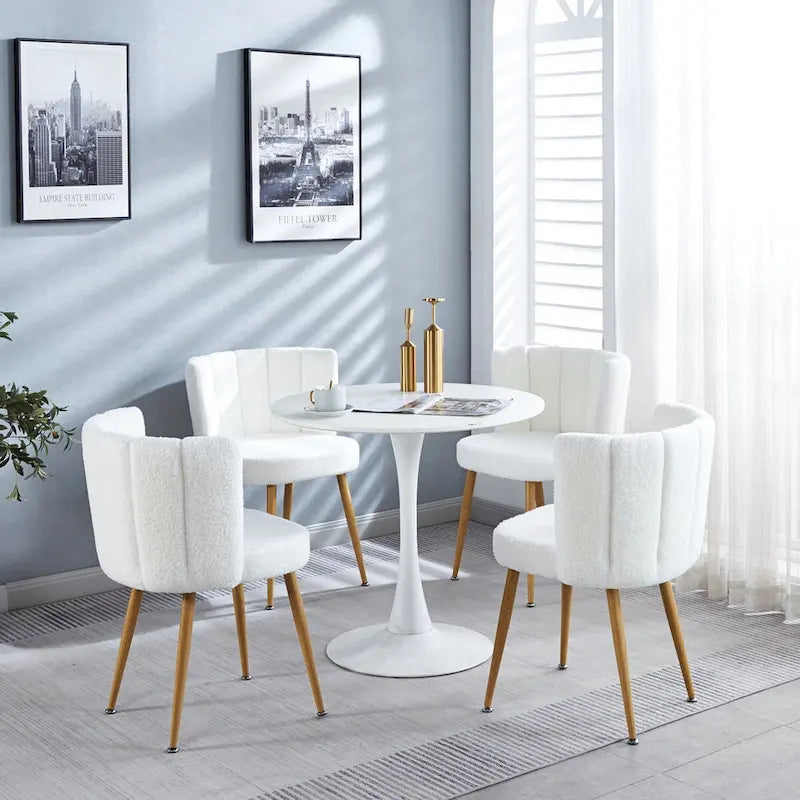 Ensemble table de salle à manger et 4-6 chaises moderne 5 pièces