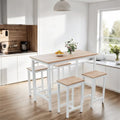 5-piece Modern Dining Table and Chair Set with Metal Frame