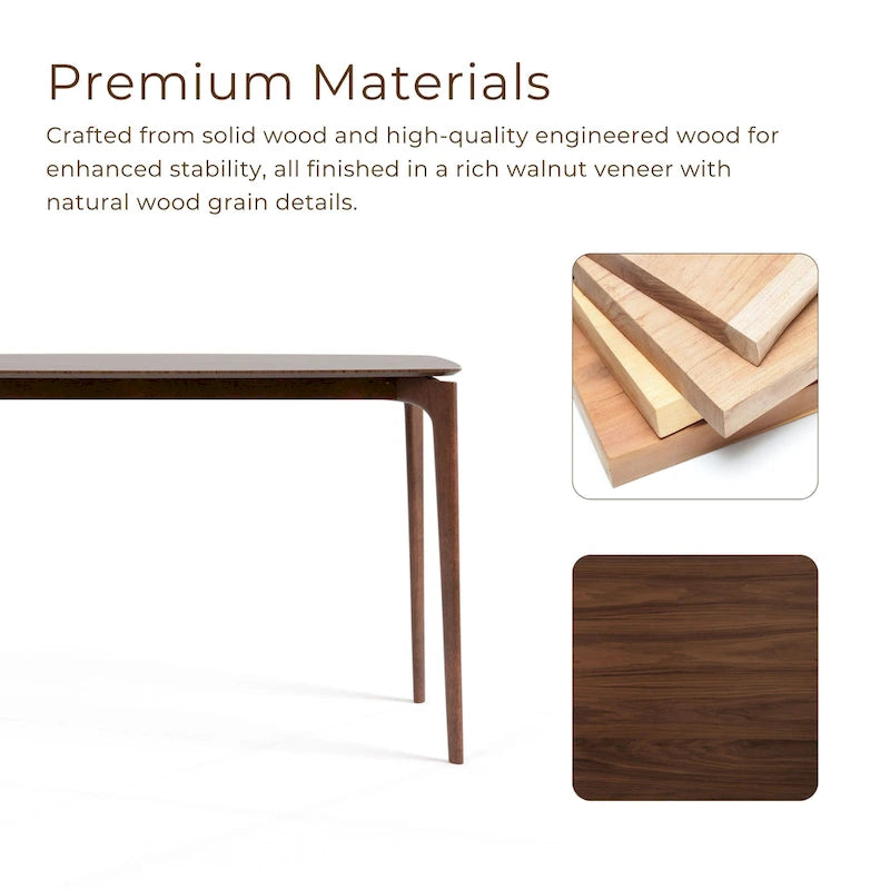 Ensemble de salle à manger Shaw mi-siècle 5 pièces en bois de noyer et à hauteur de comptoir avec 4 chaises de Furniture of America