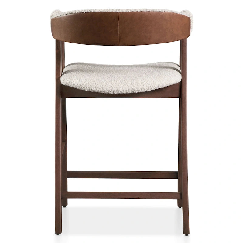 Ensemble de salle à manger Shaw mi-siècle 5 pièces en bois de noyer et à hauteur de comptoir avec 4 chaises de Furniture of America