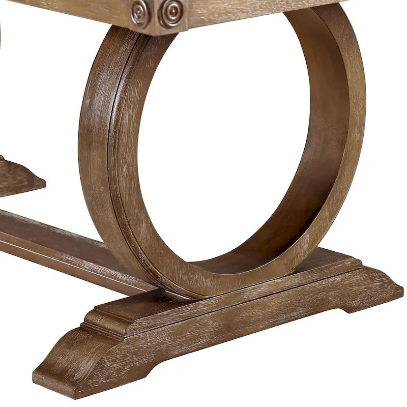 Meuble de salle à manger extensible 7 pièces Agio de Furniture of America, brun, style transitionnel