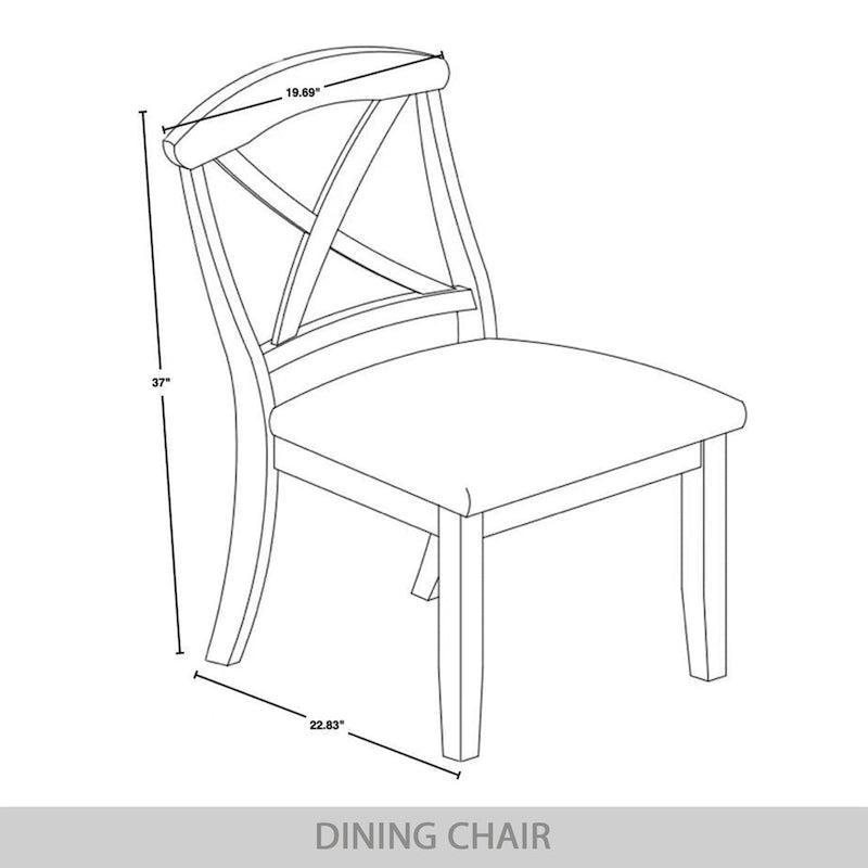 Ensemble de salle à manger en bois de 5 pièces de style campagnard CraftPorch