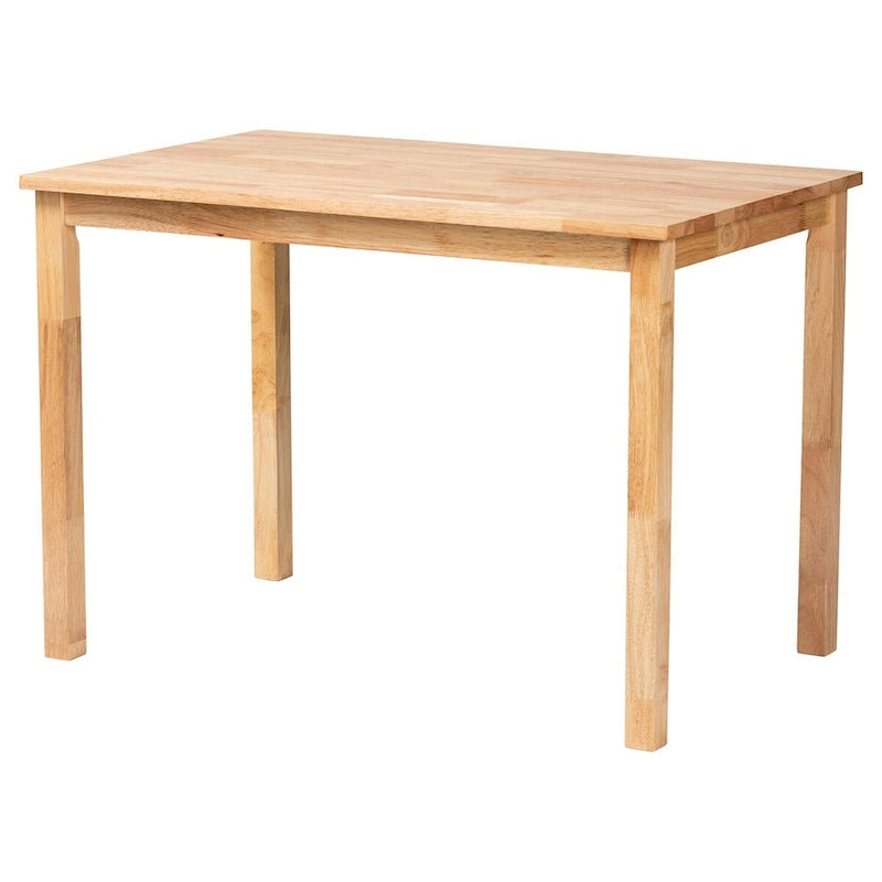 Ensemble de salle à manger 5 pièces Norwin avec tissu gris du milieu du siècle et bois finition brun naturel