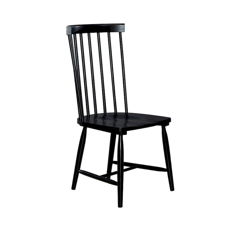 Ensemble de table rectangulaire Capeside Cottage blanc et noir 6 pièces