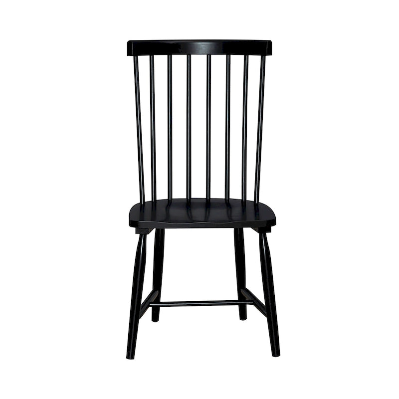 Ensemble de table rectangulaire Capeside Cottage blanc et noir 6 pièces