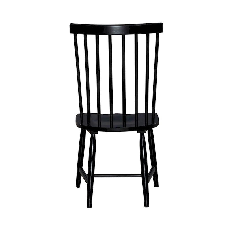 Ensemble de table rectangulaire Capeside Cottage blanc et noir 6 pièces